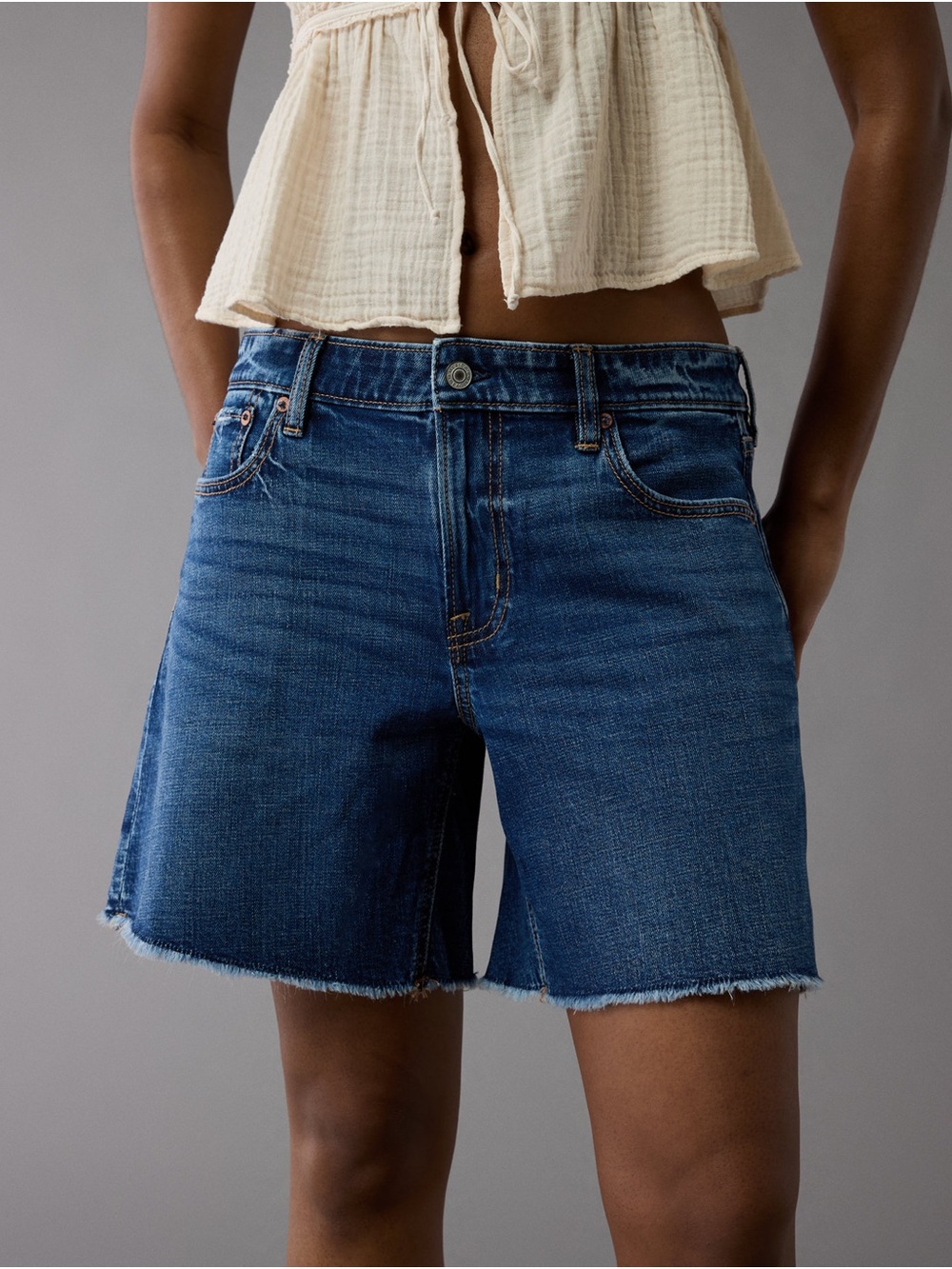 AE Low-Rise Dreamy Drape Baggy Jort